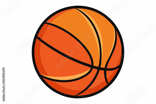 Basketball vector icon on white background