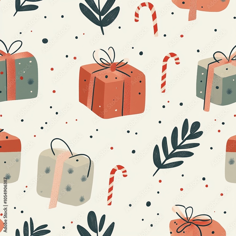 Festive Christmas Gift Wrapping Paper Design Festive Christmas Gift Wrapping Paper Design