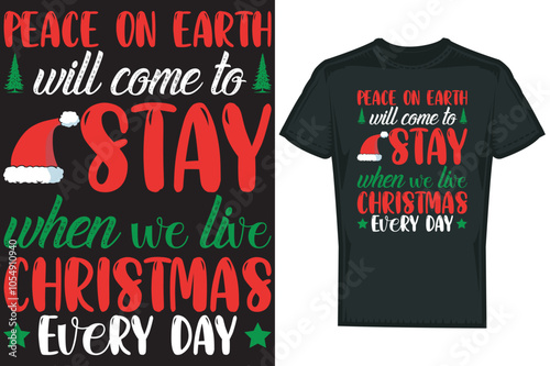 Merry christmas T shirt Design