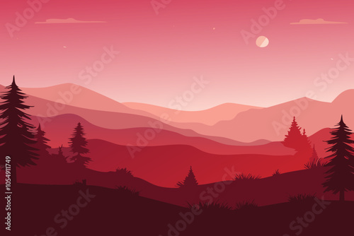 Abstract gradient background in shades of deep red and maroon