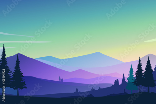 Dynamic gradient blend of neon purple, blue, and electric green shades