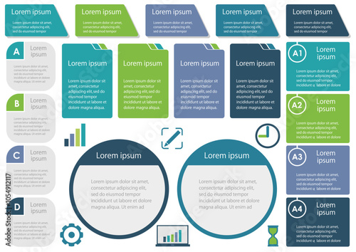 Set Of Business Infographics And Tags Isolated On A White Background. Vector Illustration.