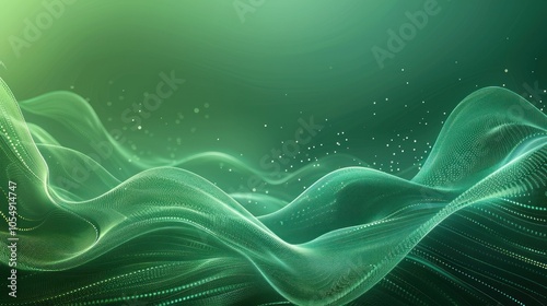 A futuristic green digital background with minimalistic shapes, creating a sleek and modern aesthetic, perfect for professional and forward-thinking presentations