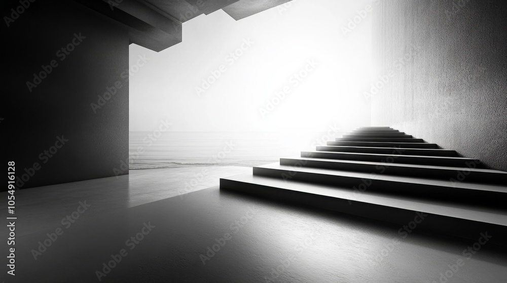 Bright Isolated Space with Clean Lines and High Contrast Bright Isolated Space with Clean Lines and High Contrast