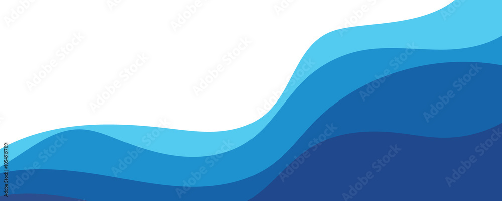 Fototapeta premium abstract blue wave background