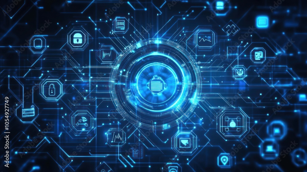 Edge communication technology, representing real-time data processing at the network's edge. Edge communication technology, representing real-time data processing at the network's edge.