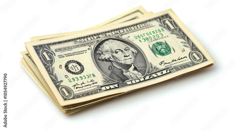 US currency notes floating isolated, detailed and realistic on white US currency notes floating isolated, detailed and realistic on white