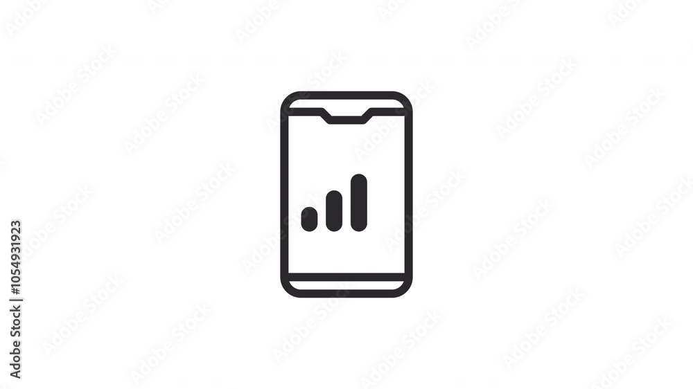 Signal Smartphone Icon Animation Signal Smartphone Icon Animation