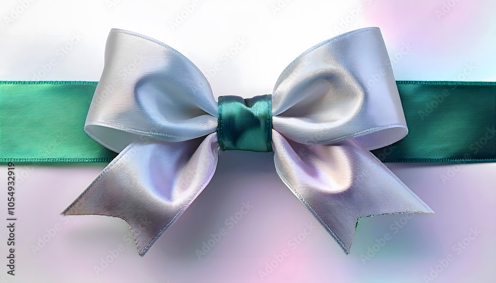 Naklejka premium Festive Christmas bow clip art isolated on white background.