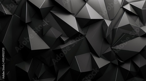 Abstract geometric black background featuring triangles.