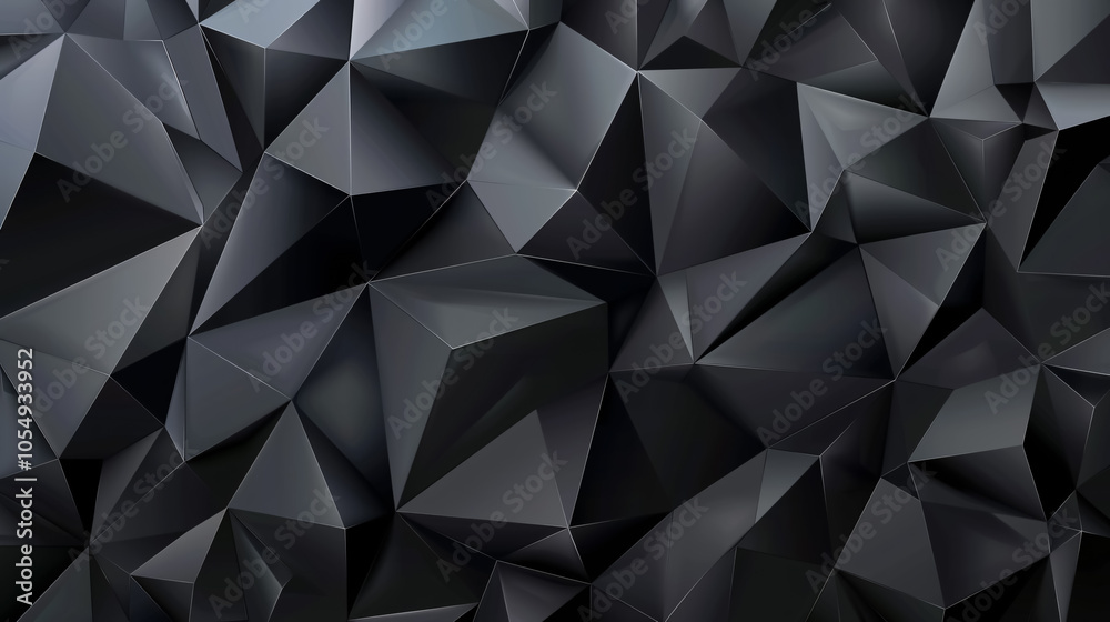 Abstract geometric black background featuring triangles. Abstract geometric black background featuring triangles.