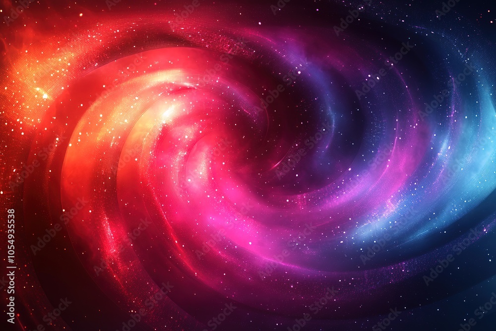 A swirling nebula of red and blue light with a deep dark background, resembling a celestial vortex. A swirling nebula of red and blue light with a deep dark background, resembling a celestial vortex.