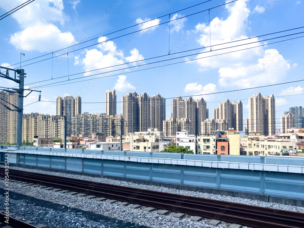 Naklejka premium Guangzhou Highspeed train track