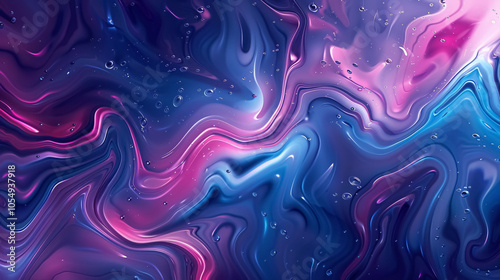 Abstract liquid background with digital art patterns.