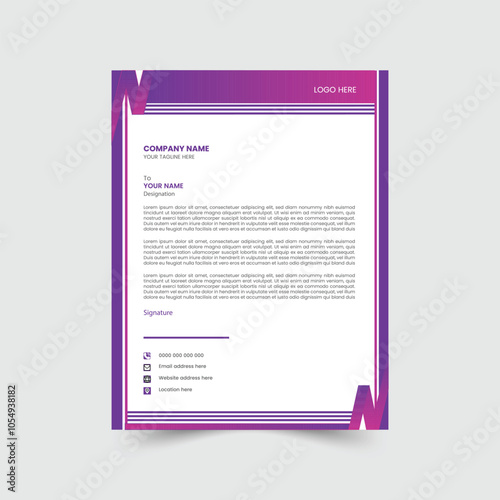 professional and unique letterhead design