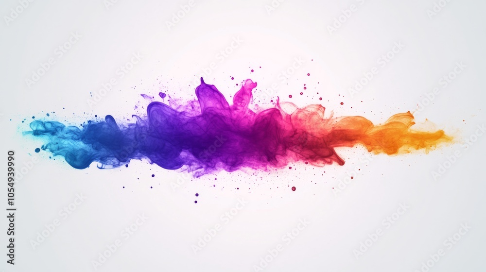 Fototapeta premium Colorful Ink Splash with Smooth Gradient Tones