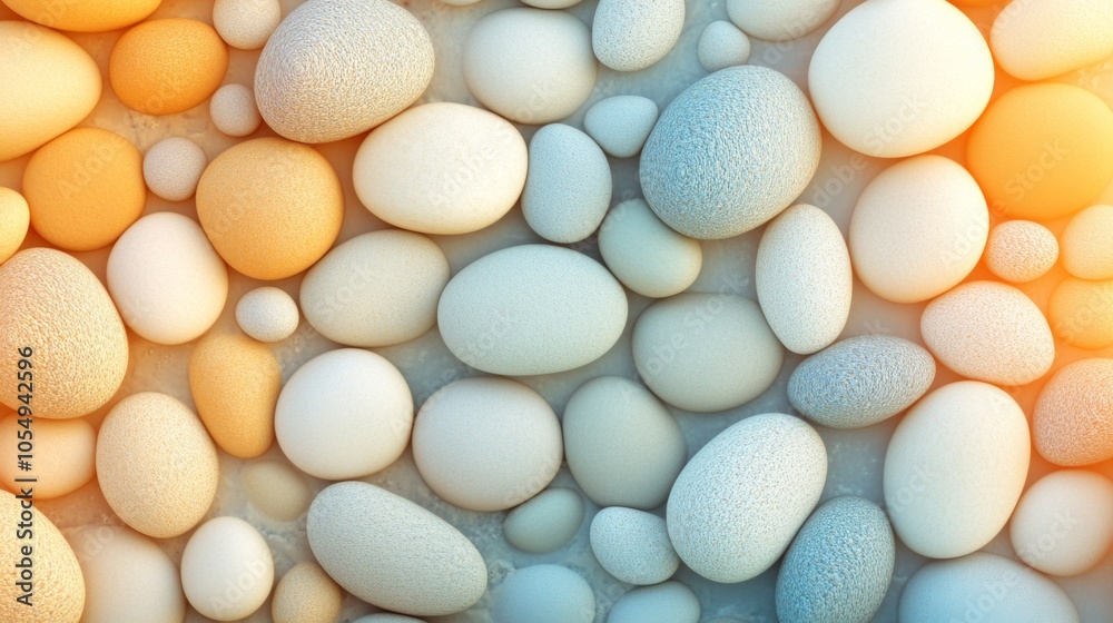 Gentle Gradient Pebble Background with Smooth Tones