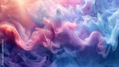 An abstract watercolor background with soft, blended hues of blue, pink, and purple, creating a dreamy and fluid appearance.