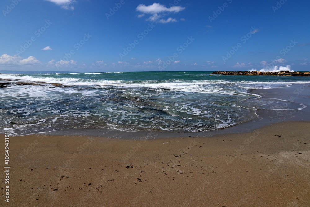 The Mediterranean coast in northern Israel The Mediterranean coast in northern Israel