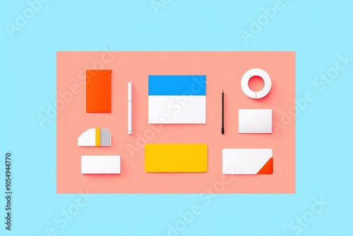 Creative branding materials for user interfaces in vibrant color palette