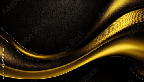 Modern abstract black and gold background with a smooth gradient and subtle noise texture, designed for a contemporary and elegant look.