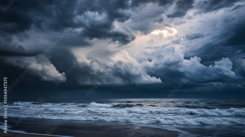 Dramatic Gathering Storm Clouds Overhead Dramatic Gathering Storm Clouds Overhead