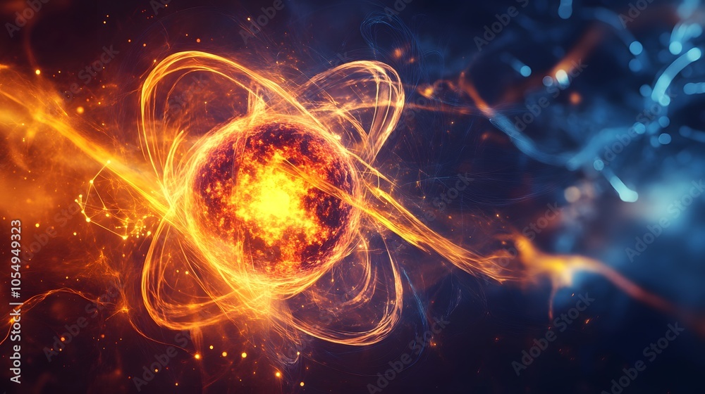 Nuclear Fission Radiation Emission Visualization Nuclear Fission Radiation Emission Visualization