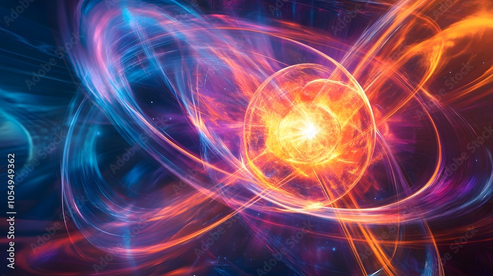 Nuclear Fission Radiation Waves Visualization Nuclear Fission Radiation Waves Visualization
