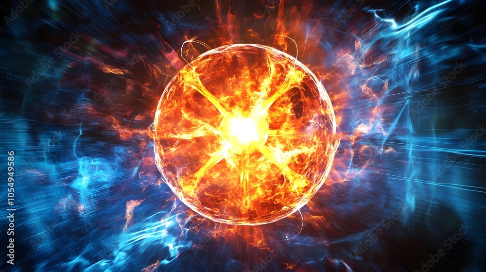 Obraz premium Nuclear Fuel Interaction and Energy Release