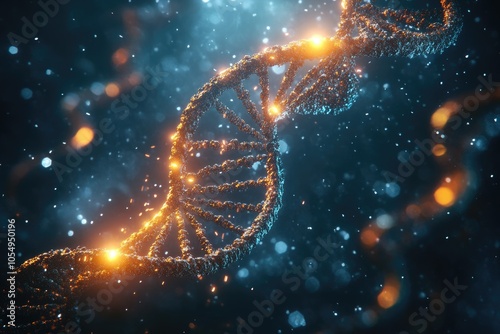blue helix human DNA structure photo