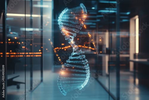 blue helix human DNA structure photo