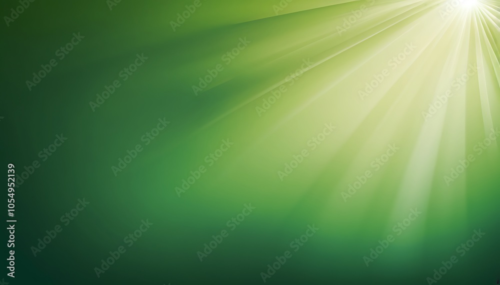 Obraz premium Green light rays with glowing effect background