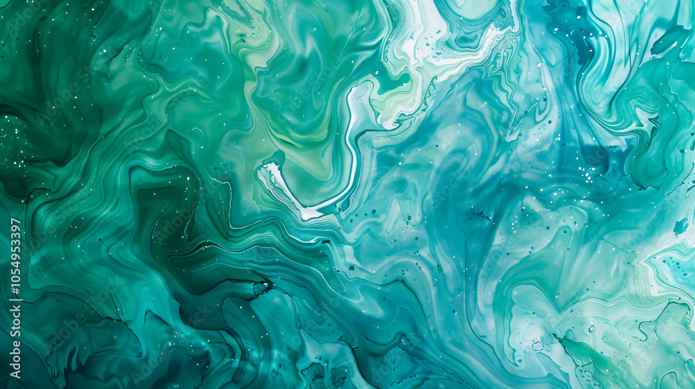 Abstract watercolor paint background in teal blue and green with a liquid fluid texture. Abstract watercolor paint background in teal blue and green with a liquid fluid texture.