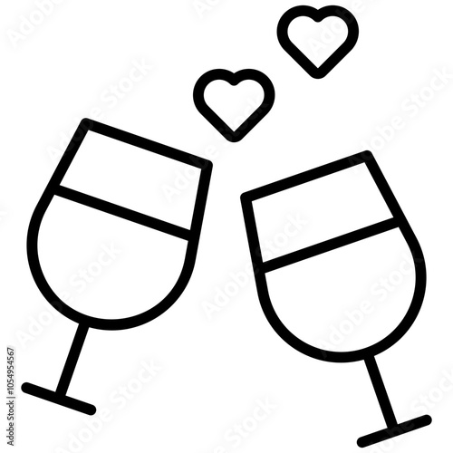 Wein Glas Herzen Winzer