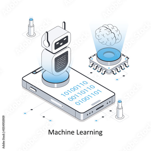 Wallpaper Mural Machine learning  isometric stock illustration Eps 10 File Torontodigital.ca