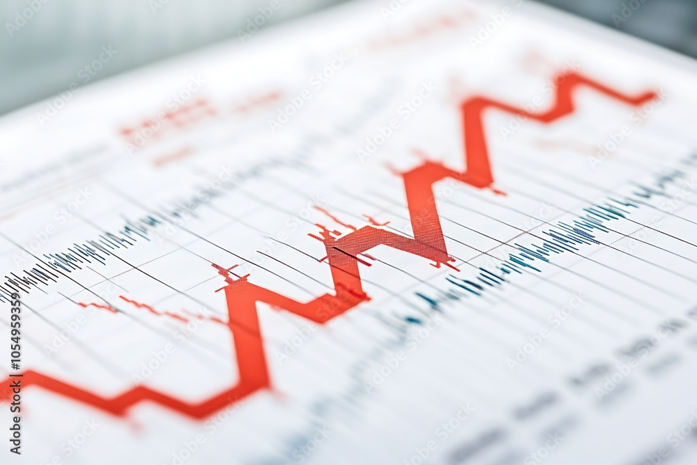 Financial Chart Showing Decline Financial Chart Showing Decline