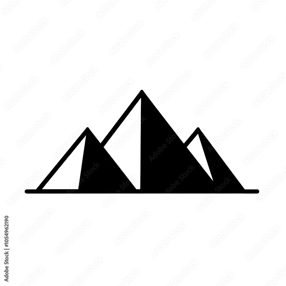 Pyramids Icon PNG: Giza Pyramids Silhouette Pyramids Icon PNG: Giza Pyramids Silhouette
