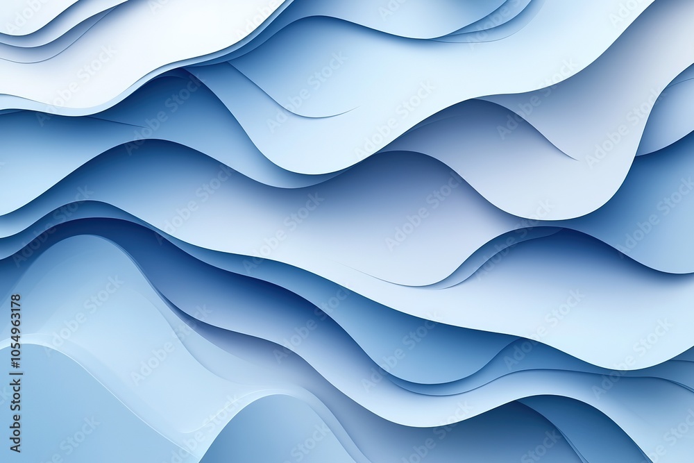 Abstract blue wavy background with layered paper texture. Abstract blue wavy background with layered paper texture.