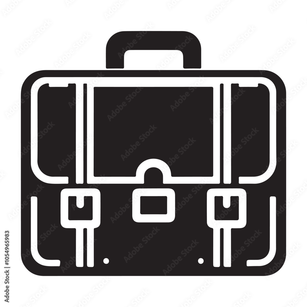 Briefcase icon on a white background Briefcase icon on a white background