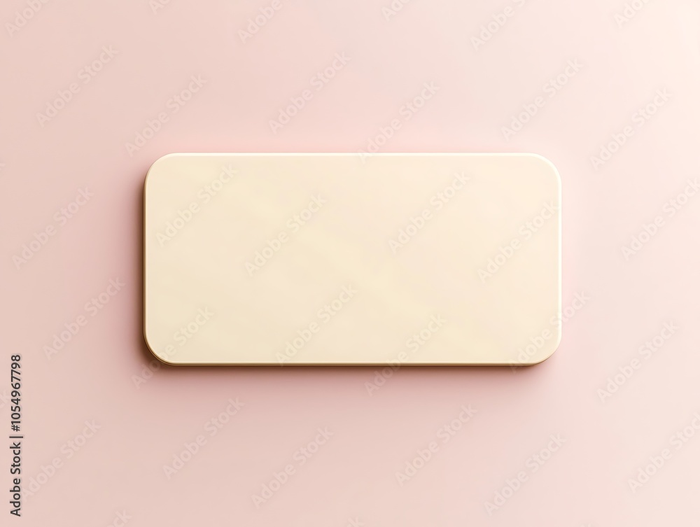 A smooth, rectangular, cream-colored object placed against a soft pink background, exuding minimalism and elegance. A smooth, rectangular, cream-colored object placed against a soft pink background, exuding minimalism and elegance.