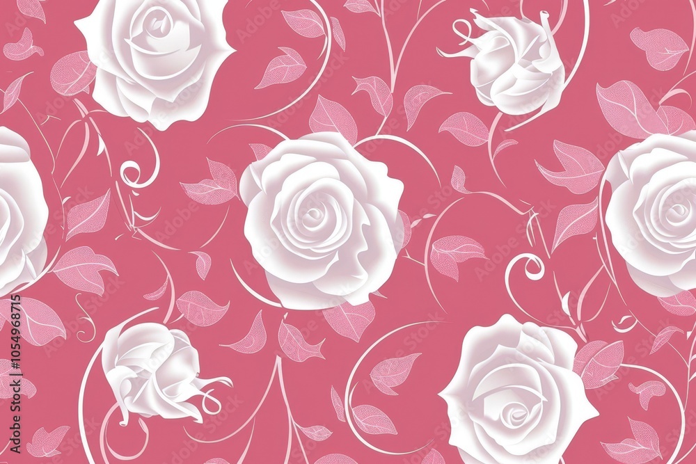 White Roses Pattern White Roses Pattern