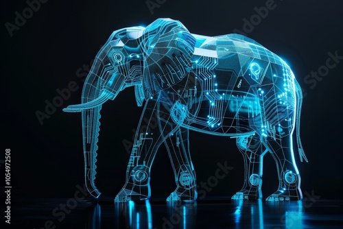 Wallpaper Mural Digital Elephant Background Torontodigital.ca