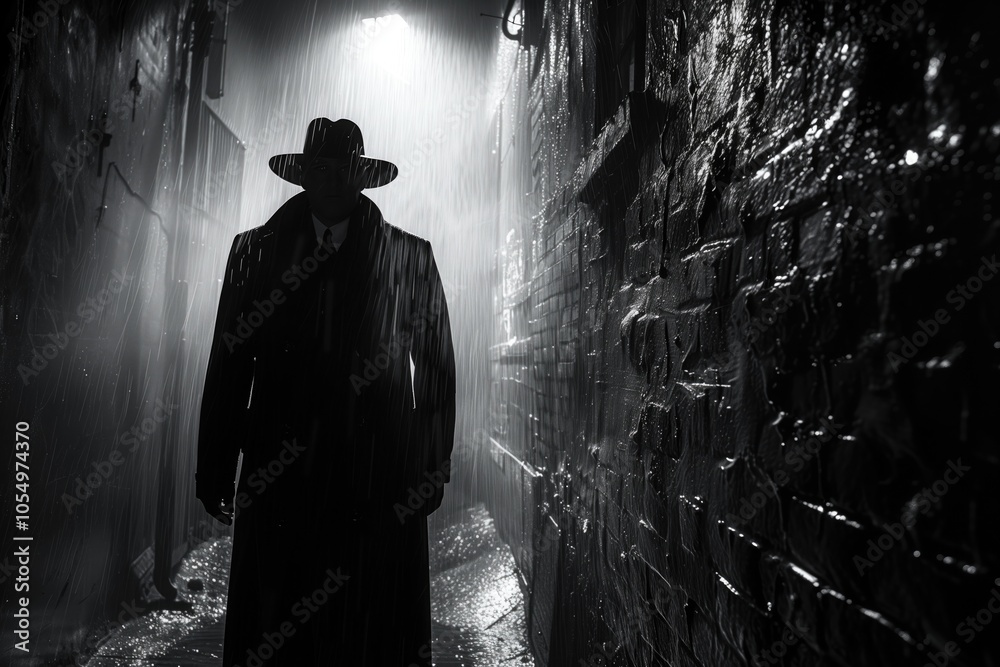A CIA agent in disguise, meeting with informants in a clandestine location, such as a shadowy alley or a secluded cafe