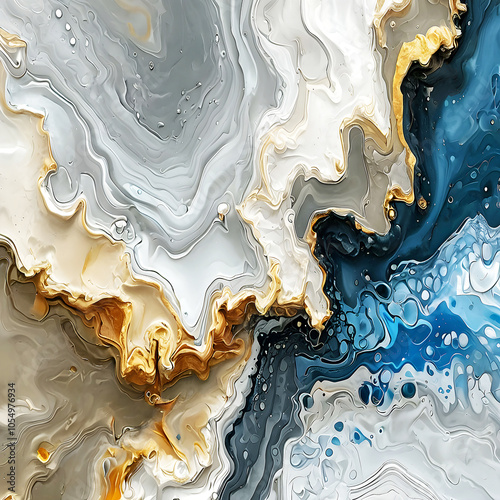 multicolor paint spilled onto the canvas, creating an interesting abstract drawing, a pattern of lines, halftones, causing different associations in your design. fluid art