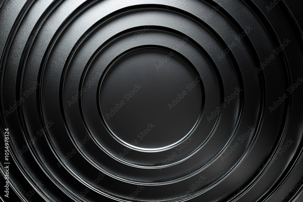Abstract concentric circles of black metal. Abstract concentric circles of black metal.