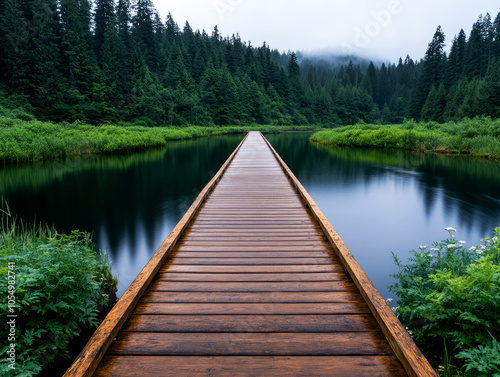 Serene Long Exposure of Tranquil River Scene