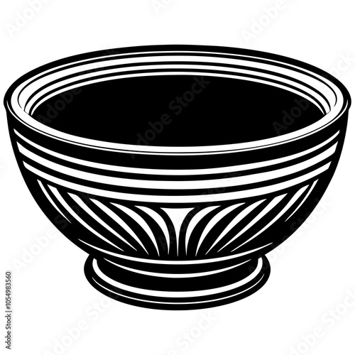 ceramic bowl on white background