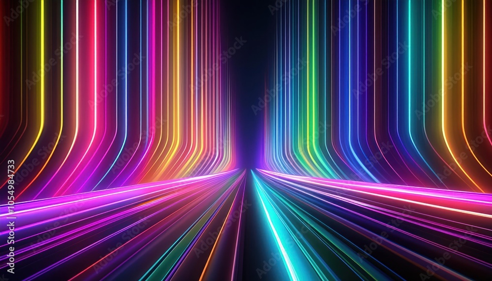 Fototapeta premium Vibrant Neon Light Background