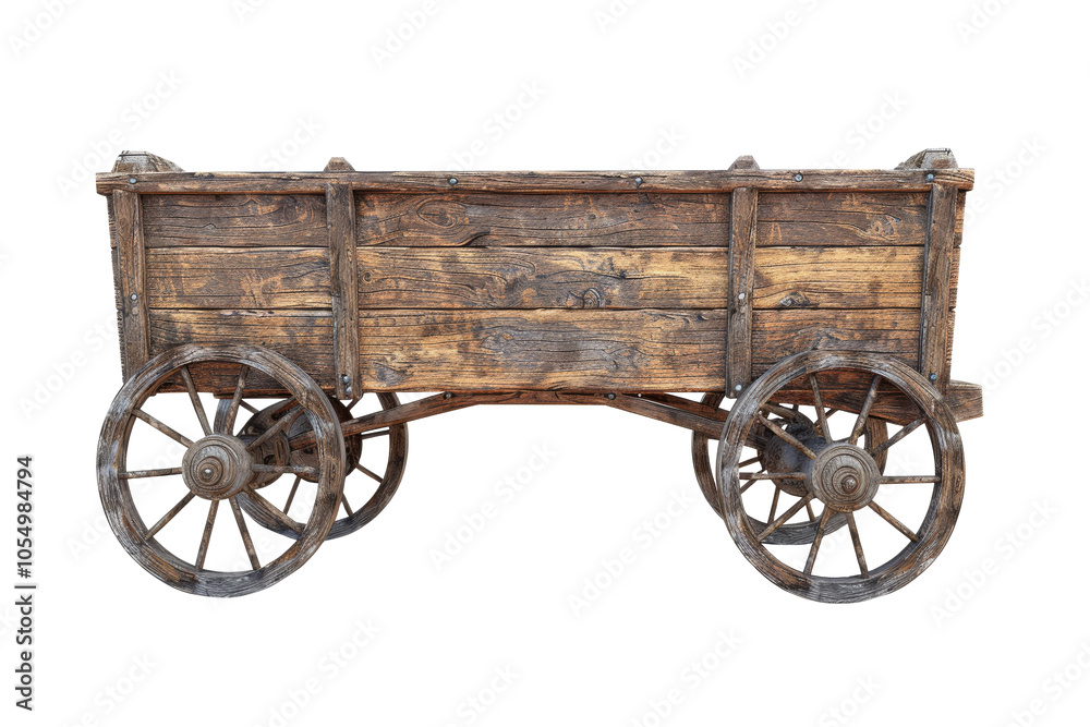 Blank wood cart isolated on transparent background. Blank wood cart isolated on transparent background.