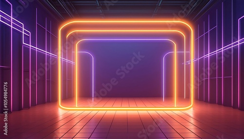 Vibrant Neon Light Background photo